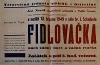 Ostřetín, Sokol, Fidlovačka - plakát, 1949