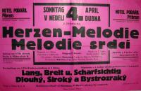 Příbram, Vlastimil, Melodie srdcí - plakát, 1943