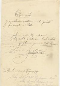 Peklo nad Zdobnicí, účet za oponu, 1907