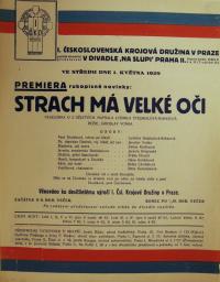 Divadlo Na Slupi, Strach má velké oči - plakát, 1929