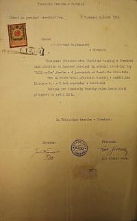 Chrudim, Učednická Besídka, Bílá myška, 1914