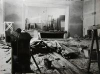 Nová Paka, SDO, stavba jeviště v Lidovém domě