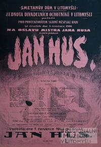 Litomyšl, JDO, Jan Hus - plakát, 1906