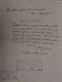 Nový Bydžov, Jirásek, Korespondence souboru