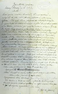 Třebíč, Palacký, Jednatelské zprávy, 1898 - 1912