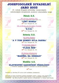 Josefodolské divadelní jaro 2003 - program