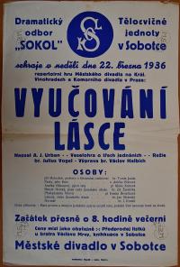 Sobotka, Sokol, Vyučování lásce - plakát, 1936