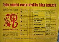 Chrast, o. Chrudim,  Týden soutěžní okresní přehlídky lidové tvořivosti - plakát, 1952