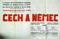 Třebíč, Jiráskův okrsek, Čech a Němec - plakát, 1926