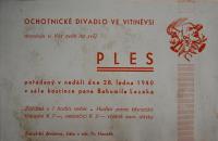 Vitiněves, SDO, Ples, pozvánka, 1940