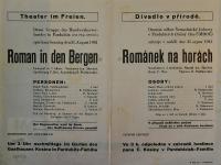 Pardubice, Řemeslnická jednota, Románek na horách - plakát, 1941
