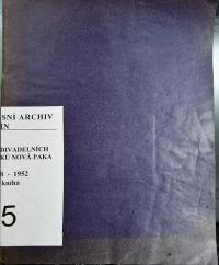 Nová Paka, SDO, Uvedené hry, 1830-1950