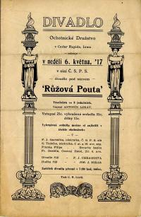 Cedar Rapids, Ochotnické družstvo, Růžová pouta - program, 1917