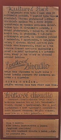 Lysá nad Labem, výstava DIVADLO JE PODIVUHODNÁ VĚC..., výstavní panel, 2018