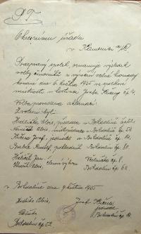 Bohdalín, Tyl,  volba funkcionářů na valné hromadě, 1935