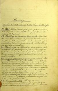 Kostelec nad Černými Lesy, SDO, spolkové stanovy, 1878