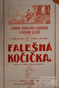 Horní Újezd, JDO, Falešná kočička - plakát, 1928