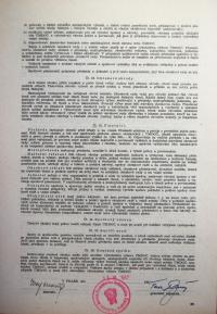 Jihlava, okrsek Hany Kvapilové, okrskové stanovy, 1947