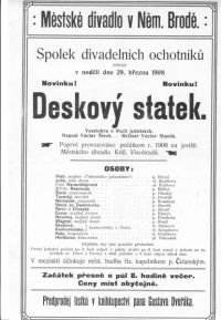 Havlíčkův Brod, SDO, Deskový statek - plakát, 1908