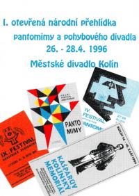 Kolín, 1.  Otevřeno CP pantomimy a pohybového divadla, programová brožura, 1996, titl. str.