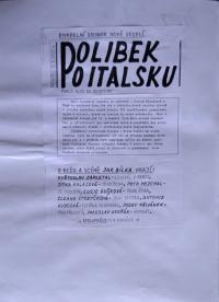 Nové Veselí, DS, Polibek po italsku - program, Divadelní Přibyslav 2000