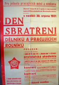 Nový Bydžov, Den sbratření dělníků a pracujících rolníků, 1931