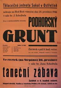Ostřetín, Sokol, Podhorský grunt - plakát, 1946
