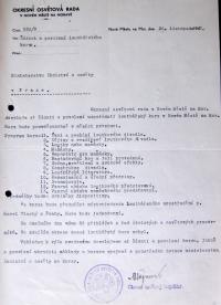 Nové Město na Moravě, Okresní osvětová rada, žádost o povolení kurzu, 1947