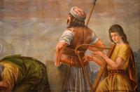 Předčice, Rozkvět, detail opony, Libuše věštící, autor Tomáš Peterka, 1922