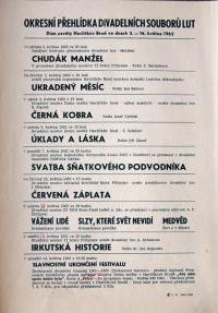 Havlíčkův Brod, Okresní přehlídka 1962 - program