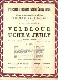 Český Brod, Sokol, Velbloud uchem jehly - plakát, 1947