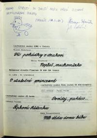 Třebíč, Třebíčské loutkářské jaro - program, 1988