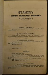 Litomyšl, Jednota divadelních ochotníků, Zápisník, 1911 - 1926