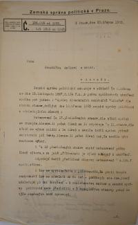 Kovač, Libuše, zákaz vzniku spolku, 1925