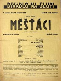 Praha, Soubor SDDOČ, Měšťáci - plakát, 1937