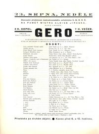 JH 1931, Ú.M.D.O.Č, Gero - plakát, 1931