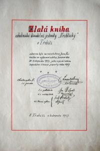 Třebíč, Vrchlický, Zlatá kniha 1917-1929