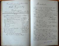 Chrast, Tyl, Památní kniha divadelního spolku, 1880