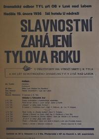 Lysá nad Labem, výstava DIVADLO JE PODIVUHODNÁ VĚC..., Tylův rok,1956, výstavní panel, 2018