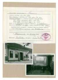 Blažovice, sokolovna, jeviště, 1940