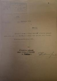 Polička, Okrsek Bratří Mrštíků, Hlášení o činnosti, 1939