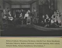 Lysá nad Labem, výstava DIVADLO JE PODIVUHODNÁ VĚC..., Dámy a husaři, 1955, výstavní panel, 2018