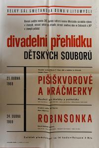 Litomyšl, OP dětských divadelních souborů - plakát, 1969