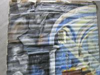 Starý Týn, část dekorace vězení,  malba na papíře, detail