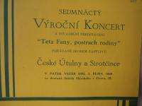 USA, Cicero, Česká útulna a sirotčinec, Teta Fany, postrach rodiny, 1930, tit.str. programu