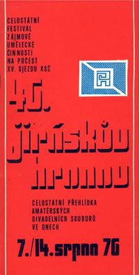 Hronov, CP 46. Jiráskův Hronov, programová brožura, 1976