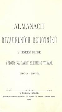 Český Brod, Spolek divadelních ochotníků, Almanach 1869 - 1894