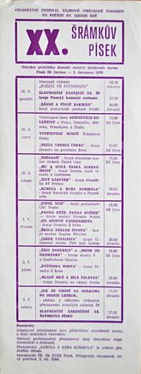 Písek, Šrámkův Písek, plakát, 1976
