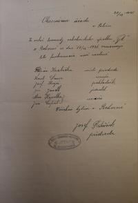 Rohorná, Tyl, volba funkcionářů, 1936