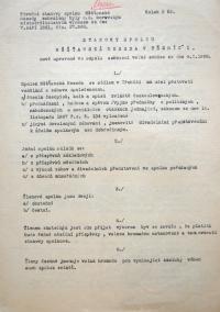 Třebíč, Měšťanská beseda, spolkové stanovy, 1861